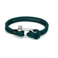 thumbnail image 1 of Pulsera de cuerda para hombre, pulsera náutica con grillete de acero para hombre y mujer. Brazalete paracord - Verde/Plata MADIOLA Cordon, 1 of 6
