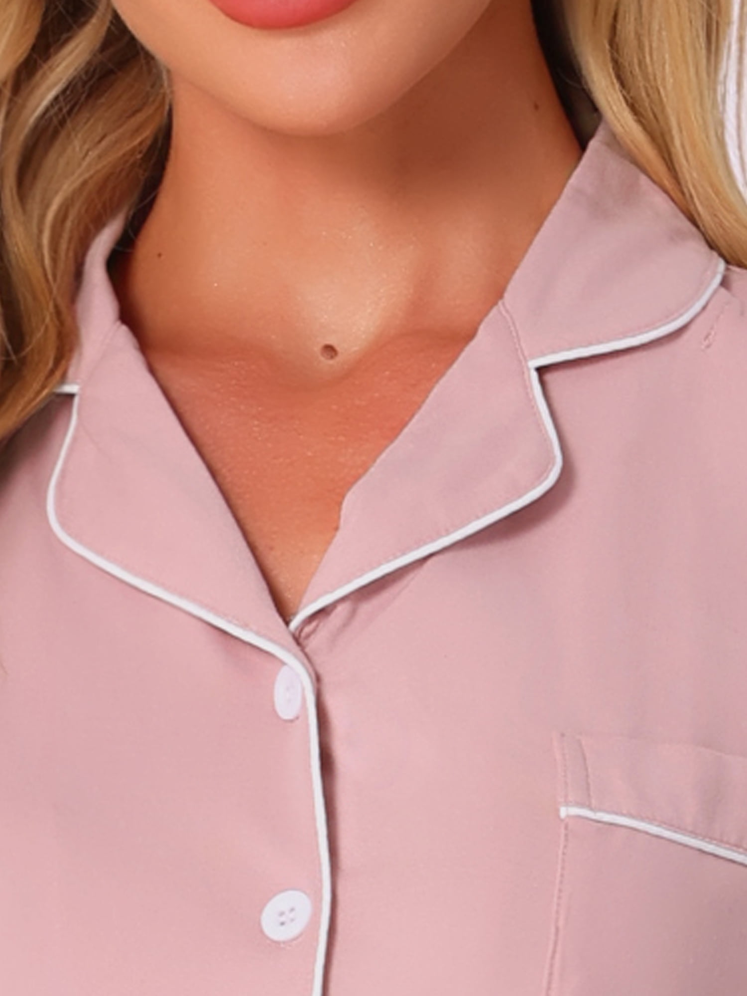 DARING DIVA Women's Soft Modal Button Down Pajama Sets M Pink