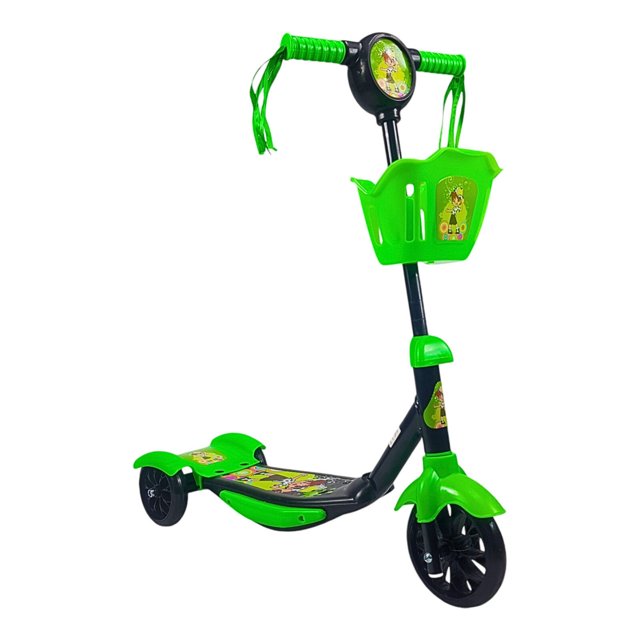 Patin del Diablo Scooter The Baby Shop de 3 llantas, luz y sonido Verde -