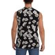 thumbnail image 4 of Balery Daisies Flowers Camisetas sin mangas para hombre, absorbe la humedad y protege contra el mal olor.-3X-Large, 4 of 7