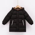 thumbnail image 3 of Children Mid-Length Winter Down Jacket Big Pocket Solid Color Thicken Coat For Boys Girls, 3 of 5