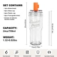 thumbnail image 3 of Vaso de vidrio ANOTION Bamboo Mason de 700 ml con pajita, 4 cápsulas, 3 of 8