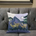 thumbnail image 5 of Amrita Sen Designs CAPL738BrCDS-ZP-20x20 20 x 20 in. Reindeer Herd Broadcloth Indoor & Outdoor Zippered Pillow - Brown, Blue & Green, 5 of 5