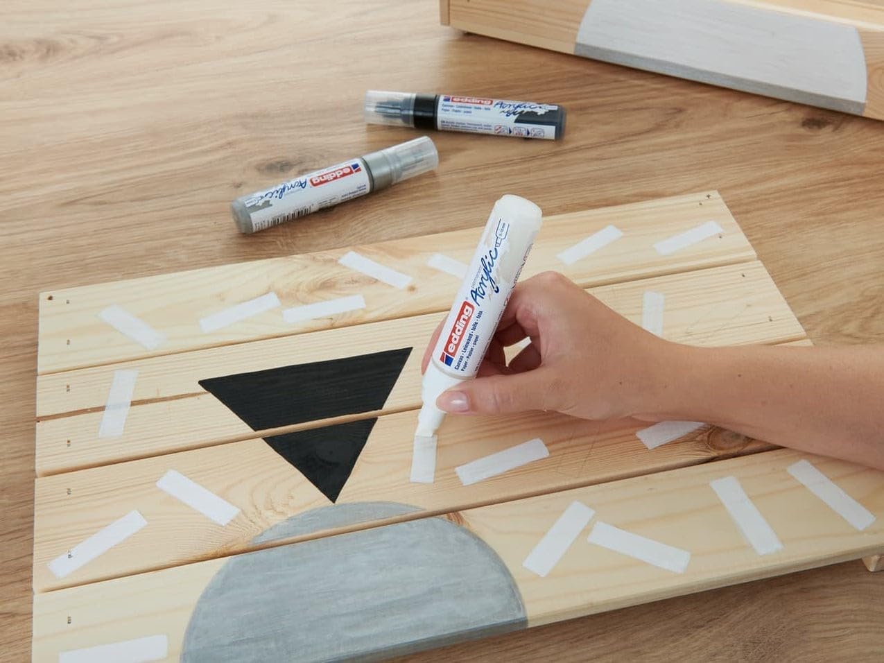 edding 5000 acrylic marker broad - neon colours - acrylic paint markers 5-pack (neon) - 5-10mm chisel nib - acrylic marker for painting on canvas, wood - acrylic marker waterproof