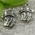 thumbnail image 2 of K-KED 100 pieces tibet silver horse head charms 24x17mm B4095, 2 of 2