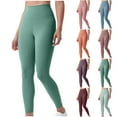 thumbnail image 6 of Women's High Waist Leggings Stretchy Workout Gym Capri Leggings Slim Butt Lifting Seamless Yoga Pants Tights Mint Green,M, 6 of 6