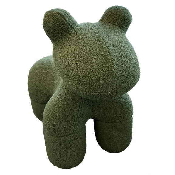 American Eagle Fabric CH-Y1016 Cute Animal Shape Green Fabric Accent Chair