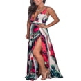 thumbnail image 4 of Summer Women Boho Floral Long Dress Evening Party Beach Sundress, 4 of 6