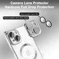 thumbnail image 3 of Magnetic for iPhone 15 Plus case Clear Compatible with Magsafe [Non-Yellowing & Camera Lens Protector] Plated Soft TPU Shockproof Protective Phone Case for iPhone 15 Plus Silver, 3 of 16