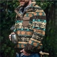 thumbnail image 2 of Fesfesfes Long Sleeve Shirt Mens Outdoor Winter Warm Outdoor Ethnic Style Sweater Hooded Top Sale Items, 2 of 3