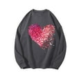 thumbnail image 4 of Xdegoge Cute Valentines Sweatshirts for Women Long Sleeve Love Heart Graphic Sweatshirt Pullover Casual Warm Crewneck Fashion Tops, 4 of 8