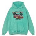 thumbnail image 2 of Sudadera con capucha retro desgastada para hombre, ropa holgada de gran tamaño, informal, con capucha, para otoño, 100 % algodón, 2 of 4