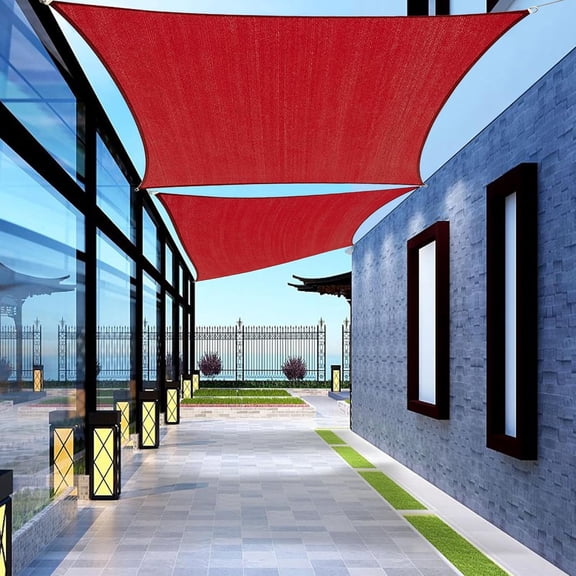 Size 5' x 11' Red Rectangle Sun Shade Awning for Patio Backyard Lawn Garden Outdoor Activities Grade UV Mesh