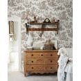 thumbnail image 6 of NextWall Sable Brown Chateau Toile Peel and Stick Wallpaper, 6 of 8