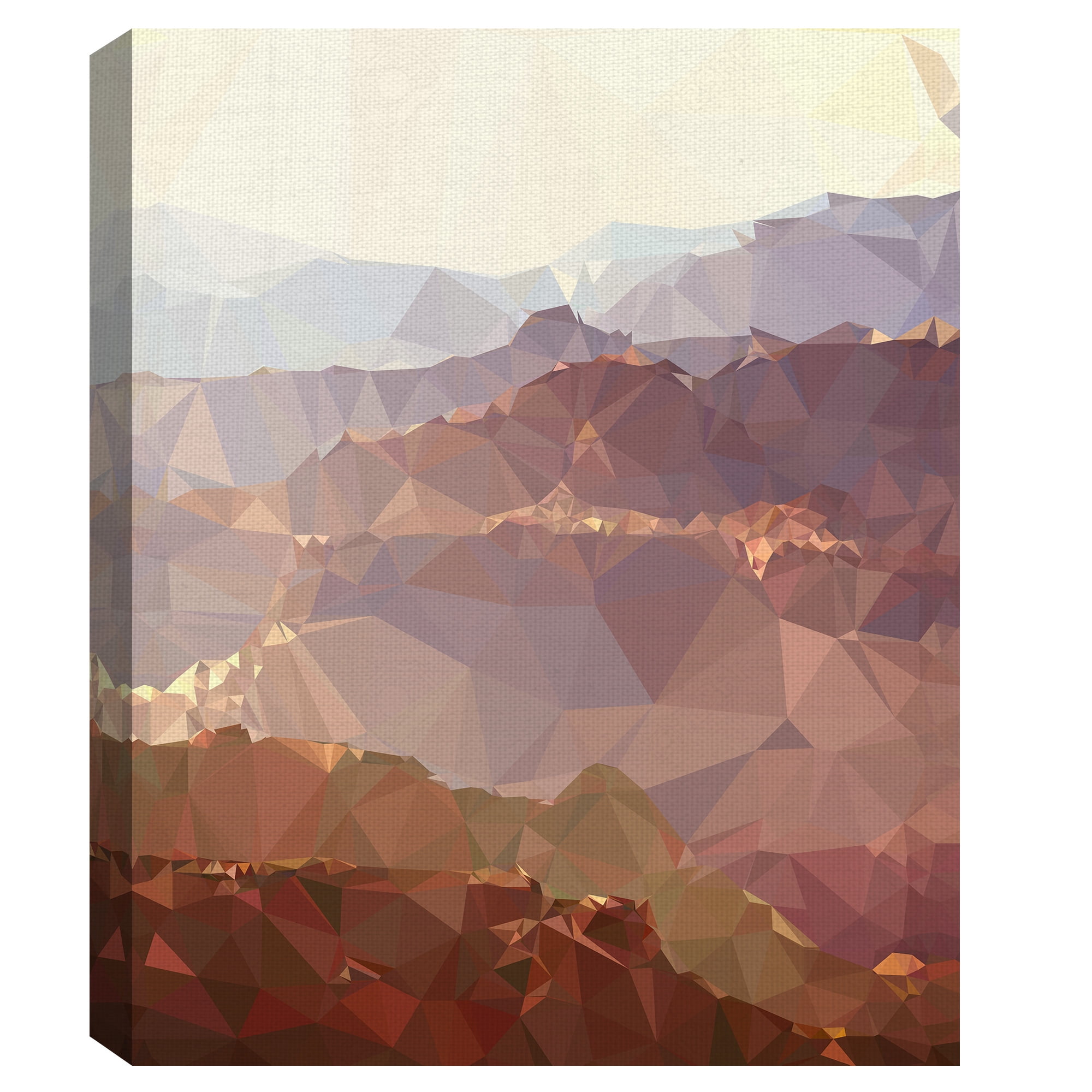 Masterpiece Art Gallery Faceted Desert 2 Geometric Layers By Studio Arts Canvas Art Print 22" x 28"