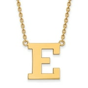 14k Yellow Gold LogoArt Official Licensed Collegiate 18in Eastern Michigan University (EMU) Large Pendant w/Necklace