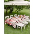thumbnail image 3 of Outdoor Tablecloth with Umbrella Hole and Zipper, Red Valentine's Day Rectangle Table Cloth 60x102 Inch Waterproof Tablecloth, Love Heart Modern Art Romantic Rustic Picnic Table Cover for Patio, 3 of 7