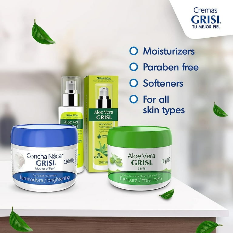 Grisi Aloe Vera Skin Care Daily Moisturizer, Face Cream & Body Lotion, 3.8  fl. Oz. - Walmart.com