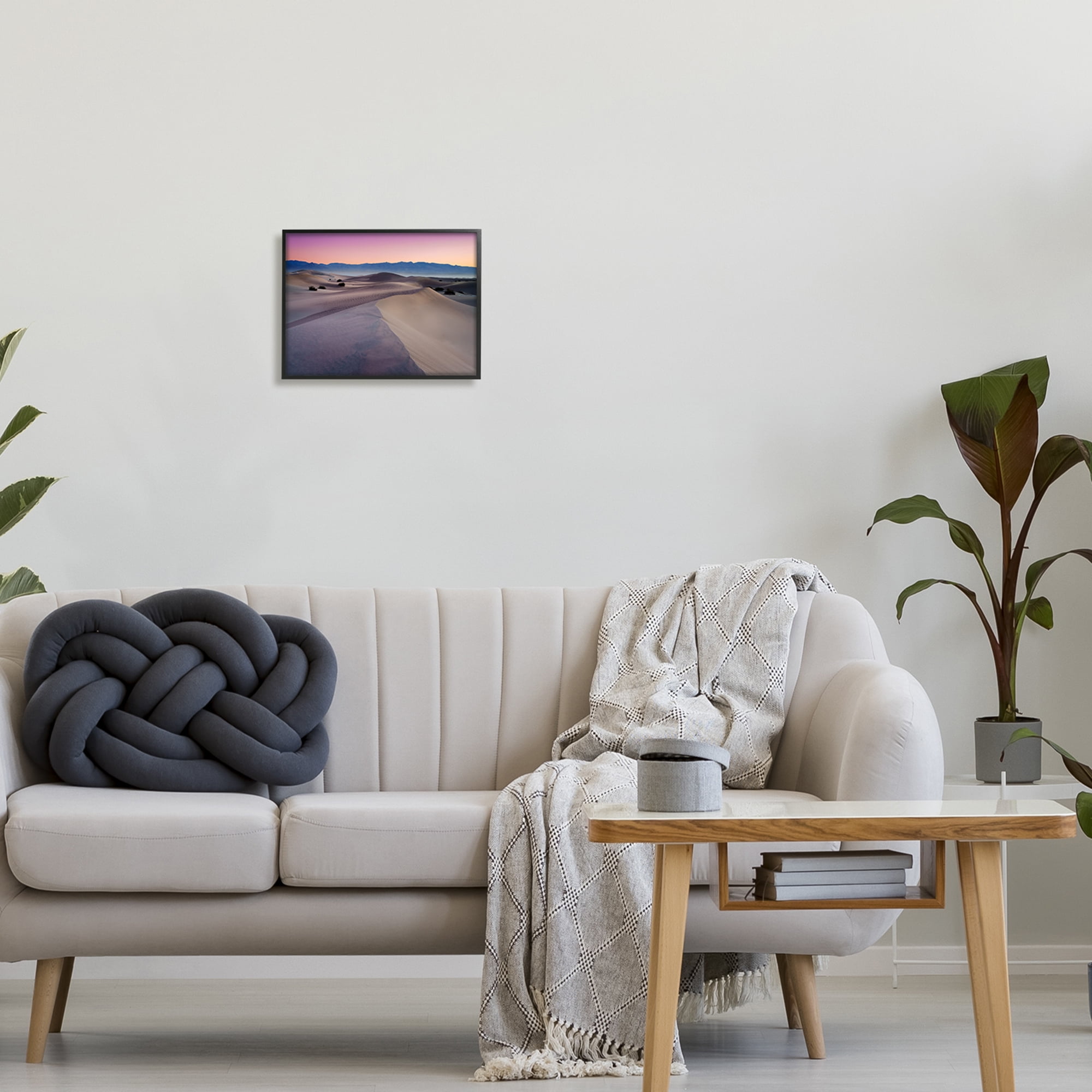 Stupell Desert Dunes Pink Sunrise Landscape Photography Black Framed Art Print Wall Art