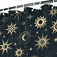 thumbnail image 4 of Gothic Shower Curtain - Dark Celestial Moon & Star Print, Mystical Cosmic Theme Bath Decor, Waterproof Polyester, 36"Wx72"L, Goth Aesthetic Gift, 4 of 5
