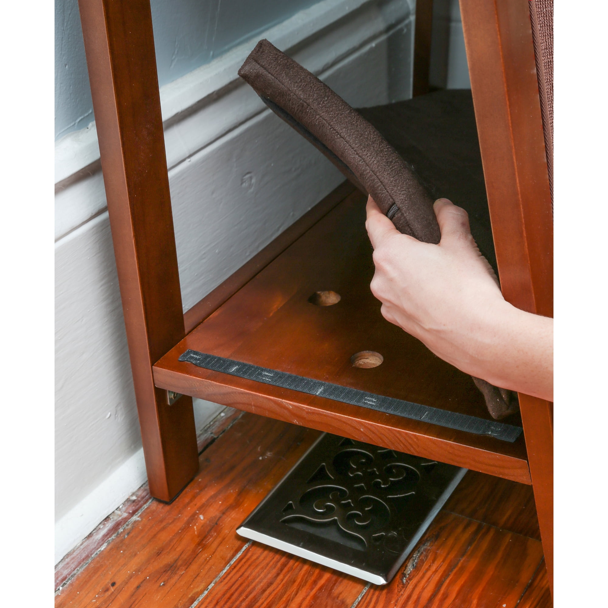 The Refined Feline A-Frame Cat Bed, Mahogany