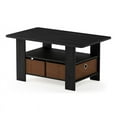 thumbnail image 6 of Furinno Andrey Coffee Table with Bin Drawer, Americano/Medium Brown 11158AM/MBR, 6 of 6