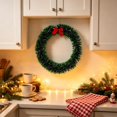 thumbnail image 2 of Frosted Tinsel Christmas Wreath with Snowy Tips for Window Door Decor, 2 of 6