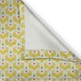 thumbnail image 4 of Ambesonne Floral Valance Pack of 2, Retro Spring Flowers Art, 54"X18", Yellow and Lime Green, 4 of 5