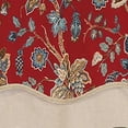 thumbnail image 4 of RLF Home Gianna Glory Valance Red. 3" Rod Pocket, Layered, Trimmed. 50"W X 16"L, 4 of 4