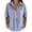 A6 Blue, variant on Womens Cotton Linen Gauze Tops Summer Button Down V Neck Half Sleeve Shirts Dressy Casual Clothes Striped Blouses Loose Boho Blouses Collared Fitted Tops Summer Business Outfits Linen Tunic Tops