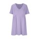 thumbnail image 3 of Puntoco Vestido De Manga Corta Con Cuello En V, Casual, Suelto, Color Sólido, Plisado, Morado Xl, 3 of 5