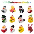 thumbnail image 2 of Juguetes de baño Anditoy para niños con forma de patos de goma navideños, paquete de 24 unidades, 2 of 6