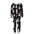 thumbnail image 5 of Enjoytime Women's Pajama Sets Halloween Ghost Print Crew Neck Long Sleeve Tops with Pants 2 Piece Sleepwear Comfy Casual Plus Size Lounge Set, 5 of 6