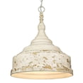 thumbnail image 2 of Golden Lighting Keating 3-Light Farmhouse Metal Pendant in Antique Ivory, 2 of 5