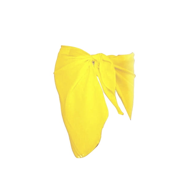 Yuarrent Sarong Coverups Traje de baño Wrap Traje de baño Protección solar Ropa de gasa con corbata abierta ajustable Traje de baño Traje de baño amarillo