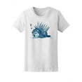 thumbnail image 2 of Cute Hedgehog Sleeping Cartoon T-Shirt Women -Image by Shutterstock, Female x-Large, 2 of 4