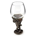 thumbnail image 2 of Bronze Finish Steampunk Deep Sea Diver Octopus Wine Glass, 2 of 2