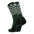 thumbnail image 2 of Crew Length Elite Basketball Socks with Net (Dark Green/Black, X-Large), 2 of 2