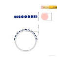 thumbnail image 6 of ANGARA Natural Floating Round Sapphire Semi Eternity Wedding Ring in 14K White Gold for Women (Size-2.2mm) | September Birthstone, Anniversary, Jewelry Gift for Women | Natural Blue Sapphire Ring, 6 of 10