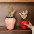 thumbnail image 3 of Strawberry Vase Strawberry Home Decoration Vase Dry Flower Pot Ceramic Flower Rack Flower Arrangement Container Ceramic Red, 3 of 7