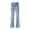 Blue, variant on Womens Micro Flare Jeans Straight Leg Side Slit Stretch High Waisted Denim Pants Fashion Versatile Long Trousers Bootcut Jeans for Women