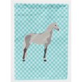 thumbnail image 1 of Carolines Treasures BB8082CHF Cheval Trotteur Bleu Check Drapeau Toile Maison, 1 of 4