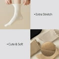 thumbnail image 6 of Livease Womens Crew Socks, 6Colors Ruffle Socks, Turn-Cuff Frilly Sock, Casual Slouch Cotton Socks, 6 of 8