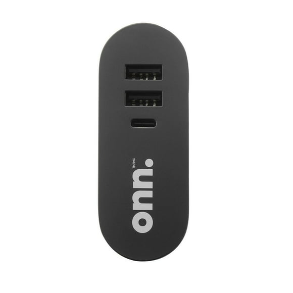 onn. USB-C/USB-A Multi-Port 2-IN-1 5000 mAh Portable Battery & Charger
