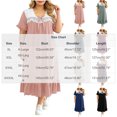 thumbnail image 3 of Stamzod Plus Size Nightgowns for Women Lace Ruffle Long House Dress Loose Casual Short Sleeve T-Shirt Night Gown Sleepwear XXXXL, 3 of 6