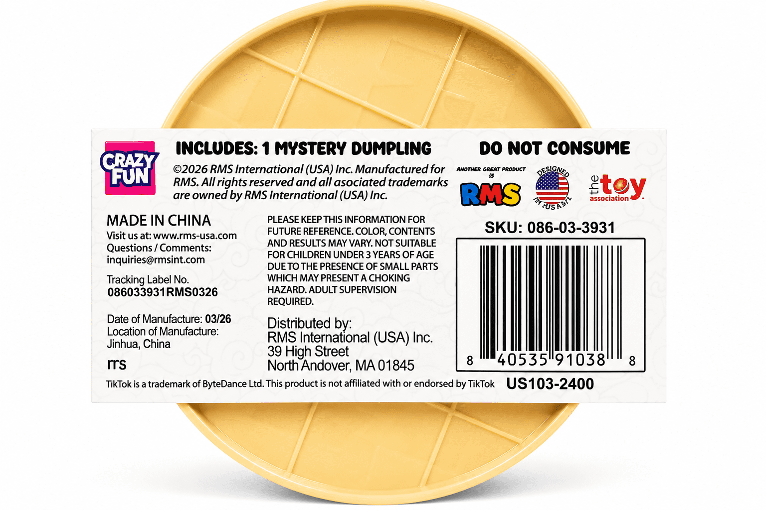 Crazy Fun Original Mystery Squishy Dumpling Series 2 Collectible Squeeze Toy, Sensory Fidget Toy, 1 Set