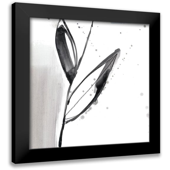 Goldberger, Jennifer 12x12 Black Modern Framed Museum Art Print Titled - Blush Flower Splash IX