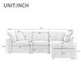 thumbnail image 6 of EUROCO 104" Oversized Convertible Sectional Sofa Couch, Down Filled Upholstery L Shaped Couch with Reversible Chaise,Solid Wood Frame,4 Seater Sectional Couch for Small Space Apartment, 6 of 8