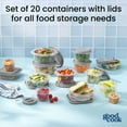 thumbnail image 2 of GoodCook 40-Piece Boxed Food Storage Container Set, Made Without BPA and Dishwasher Safe, Well Suited to Refrigerator Organization, 2 of 16
