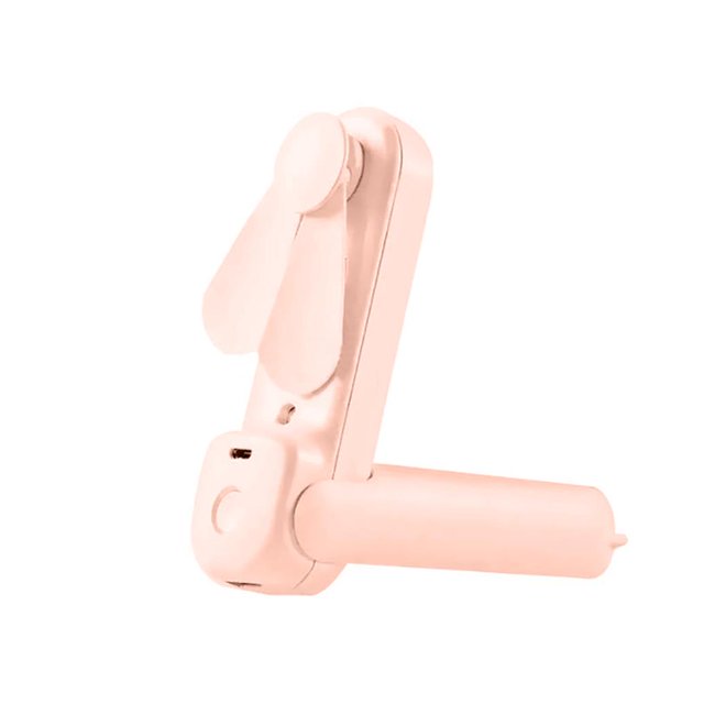 yingyy Portable Handheld Misting Fan USB Rechargeable Foldable Personal Desk Fan with Function for Home Office Outdoors pink